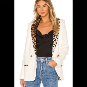 Valentina Shah Clair Blazer in Cream & Leo